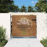 Garden Gate 85x75 cm Corten Steel Tree Design 153208