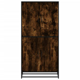 Highboard Smoked Oak 68x35x139 cm Engineered Wood 3300832