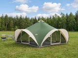 Tipi Tent with Roof Green 6-Person Polyester and Steel 42028623