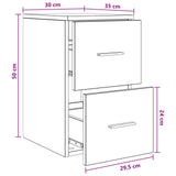 Bathroom Cabinet In-between Smoked Oak 30 x 35 x 50 cm 890362