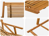 Deck Chair 3 Position Solid Eucalyptus Wood Natural 42024925