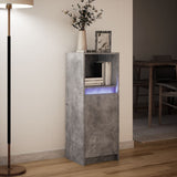 Sideboard with LED Concrete Grey 38x34x100 cm Engineered Wood 852169