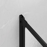 Shower Screen Folding Black 132 x 2 x 140 cm Aluminium 42009755