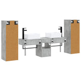 Bathroom Furniture Set 5 pcs Concrete Grey 33 x 34.5 x 100 cm 3405976