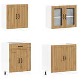 4 Piece Kitchen Cabinet Set Kalmar Artisan Oak Engineered Wood 3314870