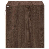 Wall-mounted Bedside Cabinets with LED Lights 2 pcs Brown Oak 852102