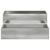 Garden Planter Silver 100 x 60 x 45 cm Galvanised Steel 865874