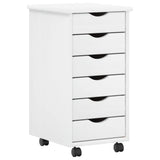 Desk and Rolling Cabinet Set MOSS 2 pcs White 3438786