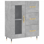 Highboard Concrete Grey 69.5x34x180 cm Engineered Wood 3189489