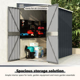 Wall-mounted Garden Shed Anthracite 118x194x178 cm Steel 316223