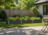 Raised Garden Bed Anthracite 240 x 80 x 24 cm Galvanised Steel 8006488