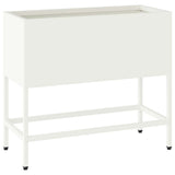 Raised Garden Planter White 60 x 26 x 48 cm Steel 865884