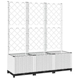Garden Planter White 120 x 40 x 136 cm 153284