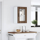 Kitchen Wall Cabinet with Glass Door Lucca Brown Oak 853774
