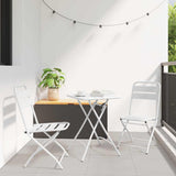 Bistro Set 3 pcs White Steel 42002950