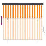 Roller Blind White and Orange 180 x 250 cm Fabric and Aluminum 362083