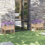 Garden Planters 2 pcs 70x70x70 cm Solid Pinewood 810810