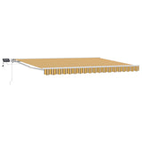 Manual Awning Frame with LEDs Yellow, Grey and White 5 x 3 m 3420697