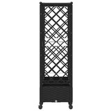 Raised Bed with Trellis and Roof Black 203 x 40 x 127 cm PP 3423157