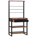 Kitchen Rack Multicolour and Black 80 x 40 x 160 cm 4015990