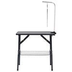 ZNTS Adjustable Dog Grooming Table with 1 Loop and Basket 171067