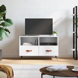 TV Cabinet High Gloss White 80x36x50 cm Engineered Wood 828942