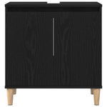 Bathroom Furniture Set with Door 3 pcs Black 30 x 30 x 180 cm 3333088
