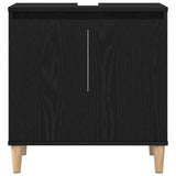 Bathroom Furniture Set with Door 3 pcs Black 30 x 30 x 180 cm 3333088