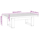 Coffee Table NOAIN U-Shaped Legs 120x60x40 cm Solid Wood Pine 4100035