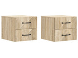 Wall-Mounted Bedside Cabinet 2 pcs Sonoma Oak 34.5 x 33 x 40 cm 898640