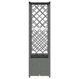 Raised Bed with Trellis and Roof Light Grey 163.5 x 40 x 136 cm 42032597