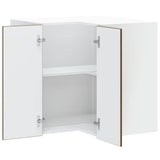 Kitchen Wall Corner Cabinet "Porto" Brown Oak Engineered Wood 854104