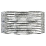 Garden Raised Bed Silver 447x140x68 cm Galvanised Steel 319112