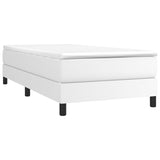 Box Spring Bed Frame White Single Faux Leather 3121182