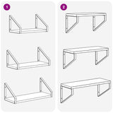 Wall Shelves 6 pcs Grey Sonoma 40 x 16 x 15.5 cm 8014644