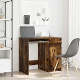 Desk Smoked Oak 86x49x76 cm Engineered Wood 861827