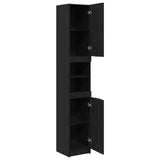 Bathroom Cabinet Black oak 32 x 34 x 188.5 cm Engineered Wood 862097