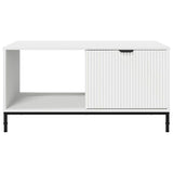 Coffee Table with Drawer White 90 x 49 x 46 cm Engineered Wood 883444