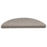 Stair Mats Self-adhesive Sisal-Look 30 pcs 56x17x3 cm Silver 3365859