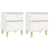 Bedside Cabinets 2 pcs White 40x35x50 cm 821827