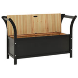 Bench Black 107x45x75.5 cm Solid Wood Fir 351776