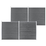 Garden Fence WPC 699x186 cm Grey 3053227
