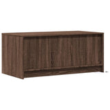 Coffee Table with LED Lights Brown Oak Engineered Wood 851990