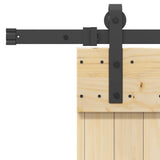 Sliding Door with Hardware Set 95x210 cm Solid Wood Pine 3332758