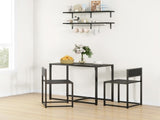 Dining Table and Chairs Set 2, Dining Room Sets, Rectangular Space Saving Table and 2 Chairs for T3398P344253