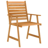 Outdoor Dining Set Rich Warm Colour Solid Acacia Wood Large 3057847