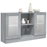 Vitrine Cabinet Grey Sonoma 120x30.5x70 cm Engineered Wood 815628