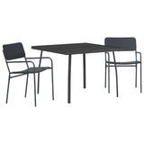 Dining Set 3 pcs Anthracite Steel 3422859