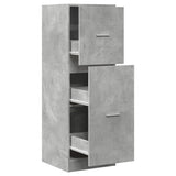 Apothecary Cabinet Concrete Grey 40x41x118 cm Engineered Wood 855199
