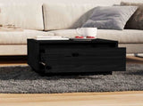 Coffee Table Black 55x56x32 cm Solid Wood Pine 813409